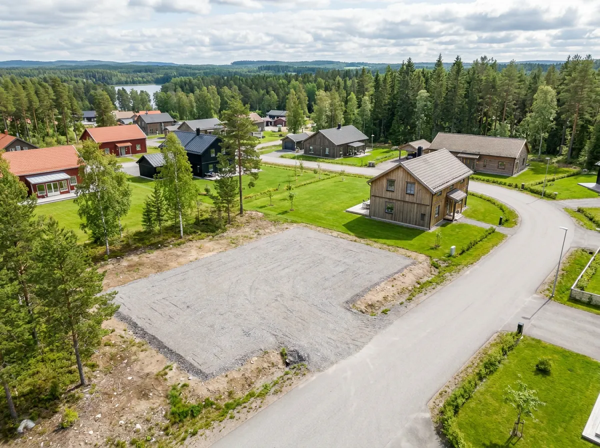 Flygfoto över Björkbacken, Växjö